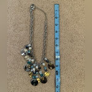 Elegant Silver and Gold Charm Necklace